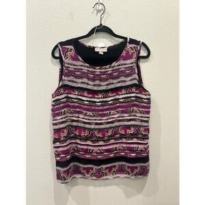 Dana Buchman Multicolored Sleeveless Top Woman Size XL